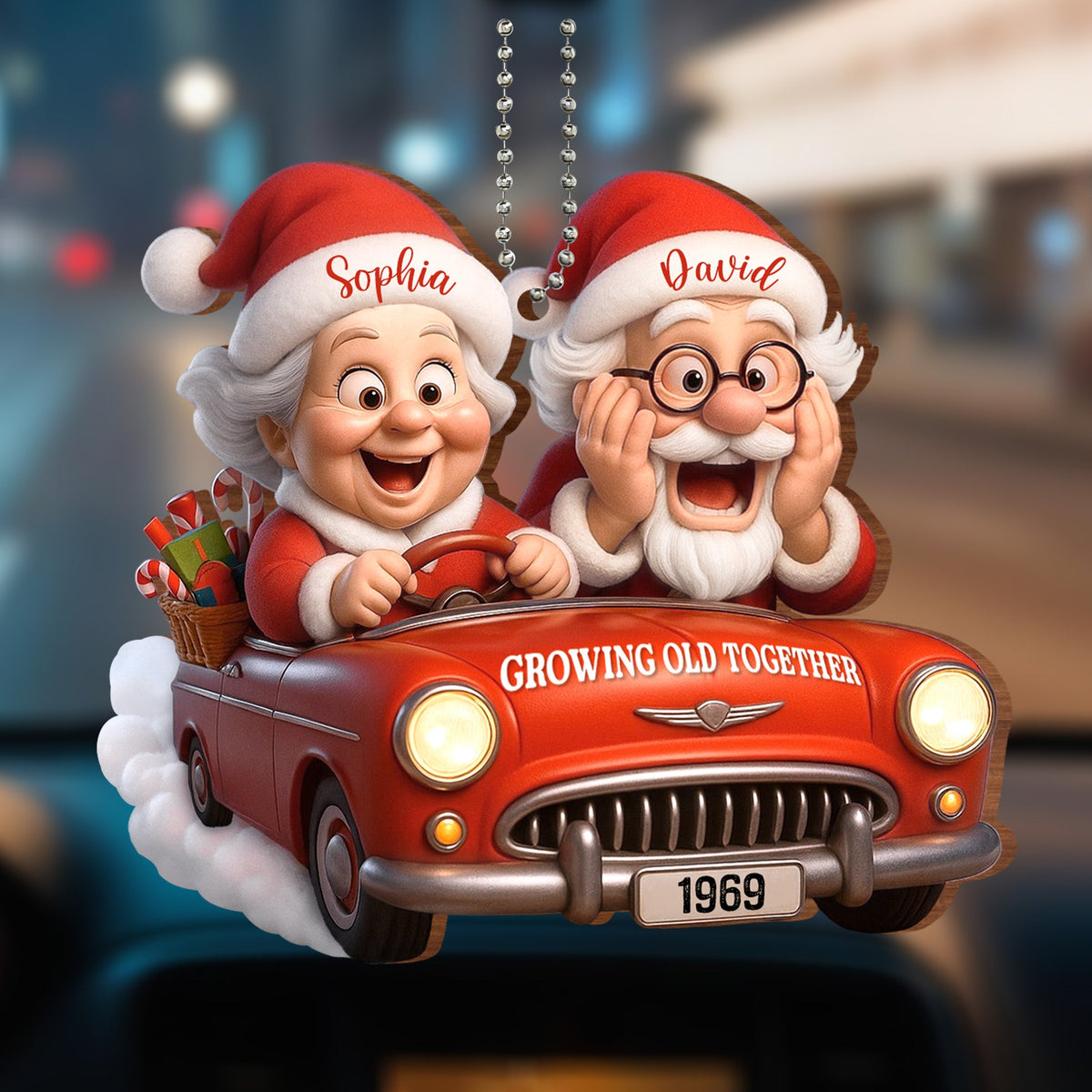 Growing Old Together, Santa Claus In Vintage Car