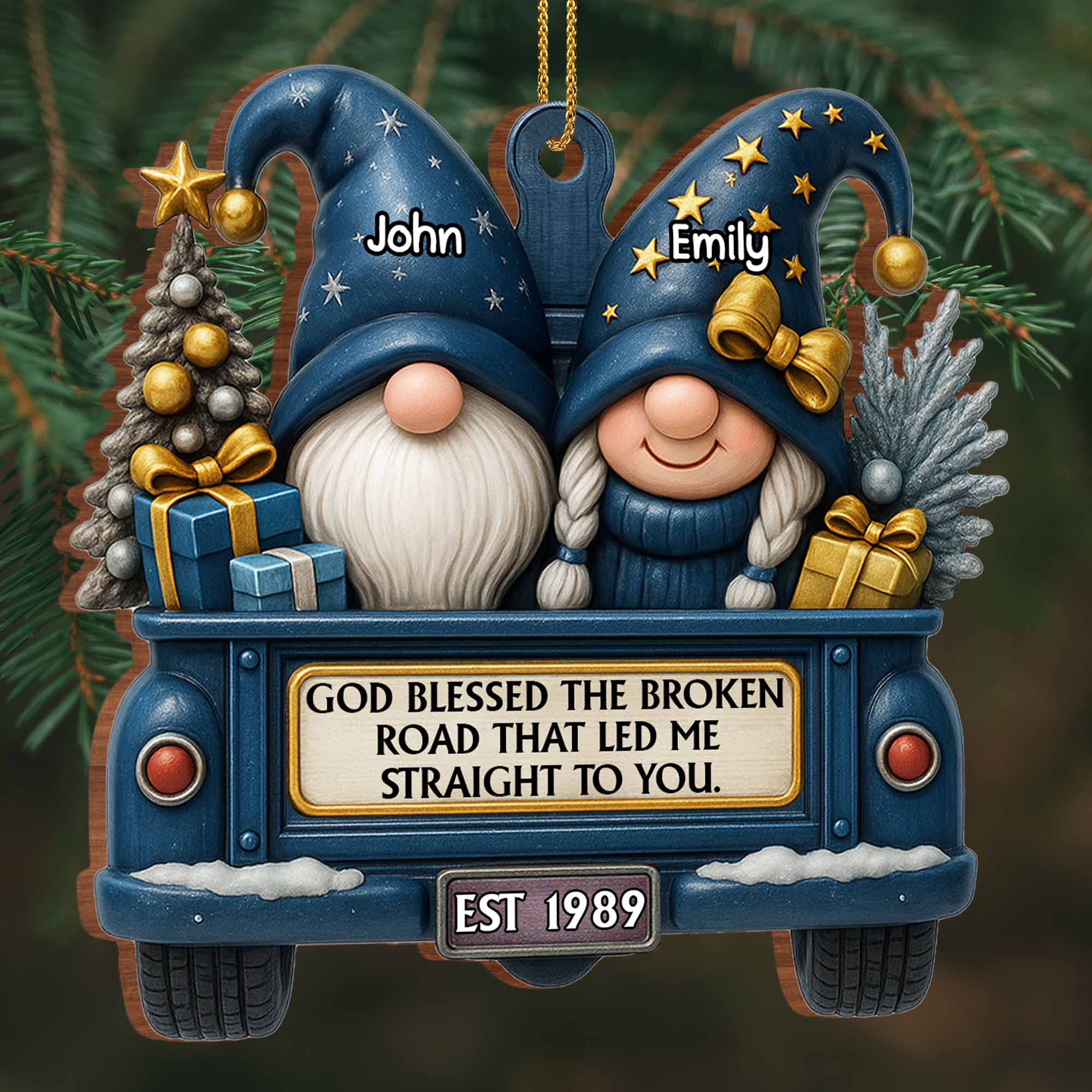 God Blessed The Broken Road That Led Me Straight To You, Christmas Decor
