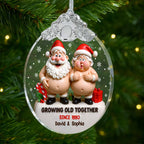 Growing Old Together With Santa Claus And Christmas Gifts