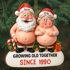 Growing Old Together, Santa And Mrs. Claus Ornament