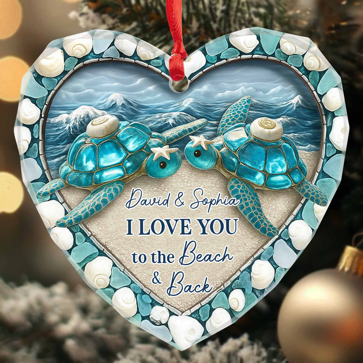 I Love You To The Beach And Back Featuring Turtles And Shells