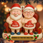 Growing Old Together, Santa Hats And Christmas Gifts