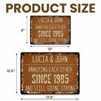 Annoying Each Other Since, Rustic Metal Sign
