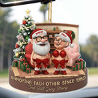 Annoying Each Other Since, Christmas Tree, Elderly Couple - Personalized Custom Acrylic Ornament, Christmas Gift - CPL910_ACO