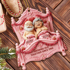 Growing Old Together, Elderly Couple On Bed