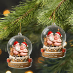 Growing Old Together With Santa Hats And Christmas Theme