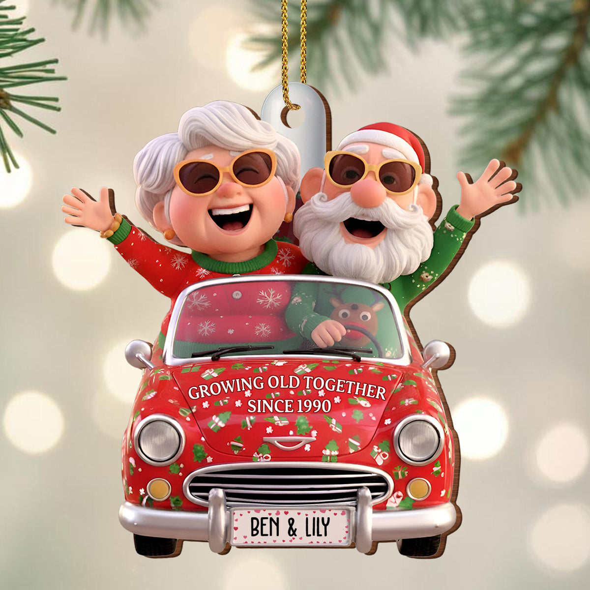 Growing Old Together, Elderly Couple And Holiday Car