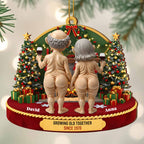 Growing Old Together, Christmas Trees And Wine Glasses