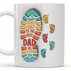 Happy Father's Day To The Best Dad We Love You, Footprints and Letters