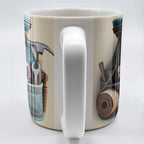Master of Repairs, Tool Belt, Wrench, Tape Measure - Personalized Custom Coffee Mug - DAD062_MG