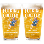Effing Quitter. Oops I Mean Happy Retirement, Palm Trees, Sun, Beach Chair