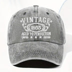 Vintage Aged To Perfection Limited Edition - Personalized Custom Washed Denim Cap - DAD118_WDCAP