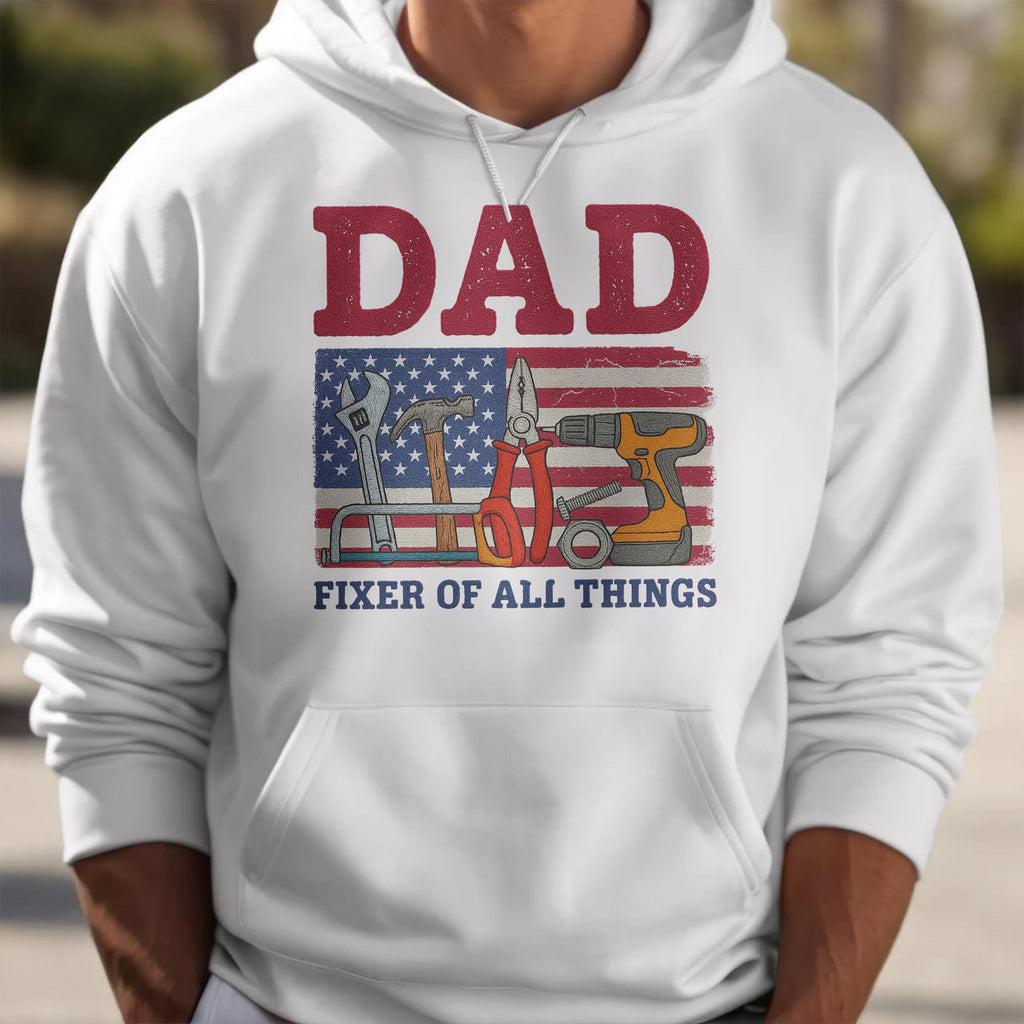 DAD Fixer of All Things, Tools and American Flag
