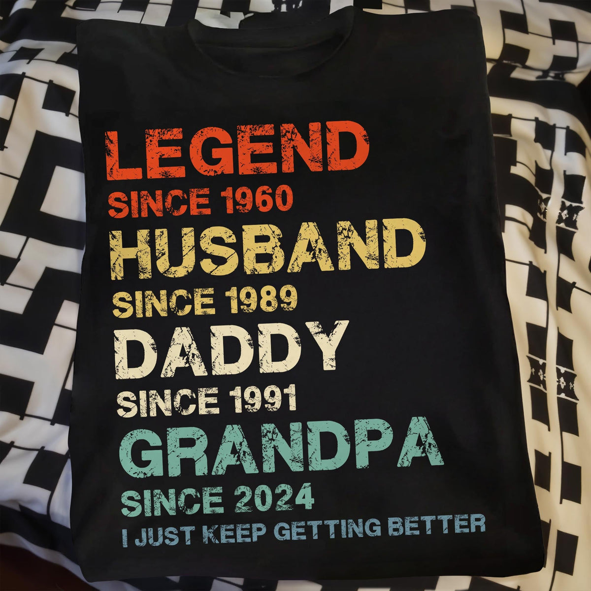 Legend Husband Daddy Grandpa Custom Year T-Shirt