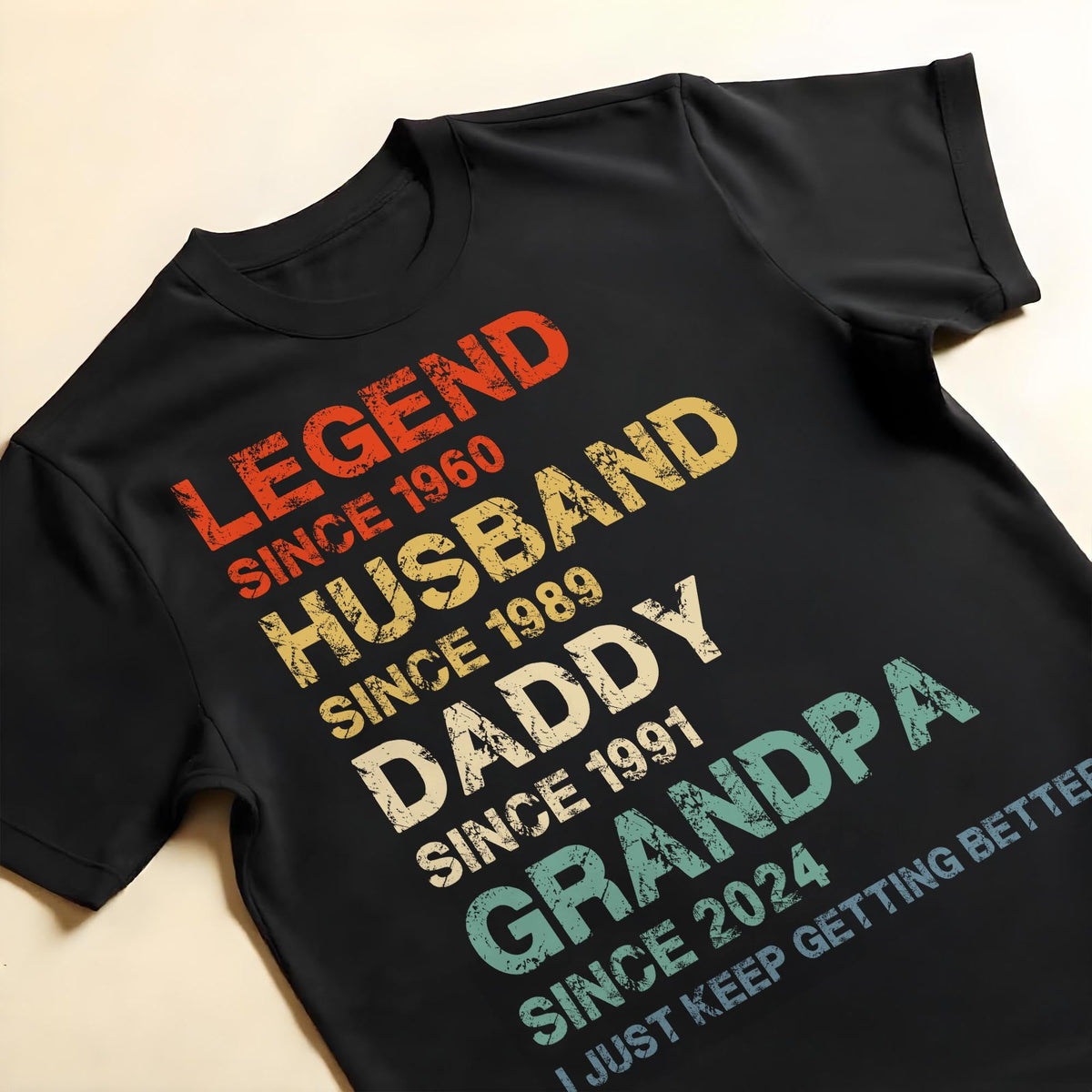 Legend Husband Daddy Grandpa Custom Year T-Shirt