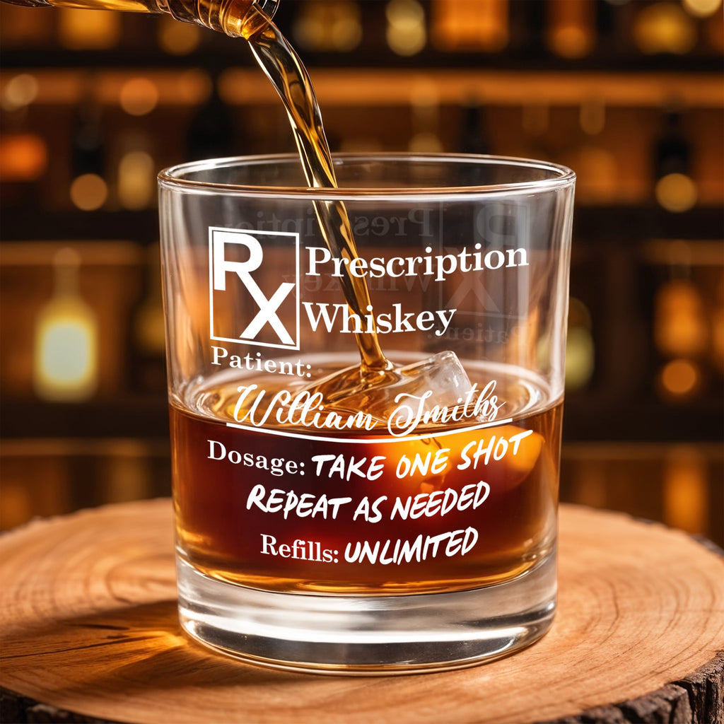 Prescription Whiskey Take One Shot Whiskey Glass