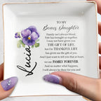 Family Isn't Always Blood Personalized Dish - Personalized Custom Jewelry Dish - DAU042_SCRD
