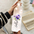 To My Daughter, Flowers And Love - Personalized Bottle Lamp - DAU079_BTL