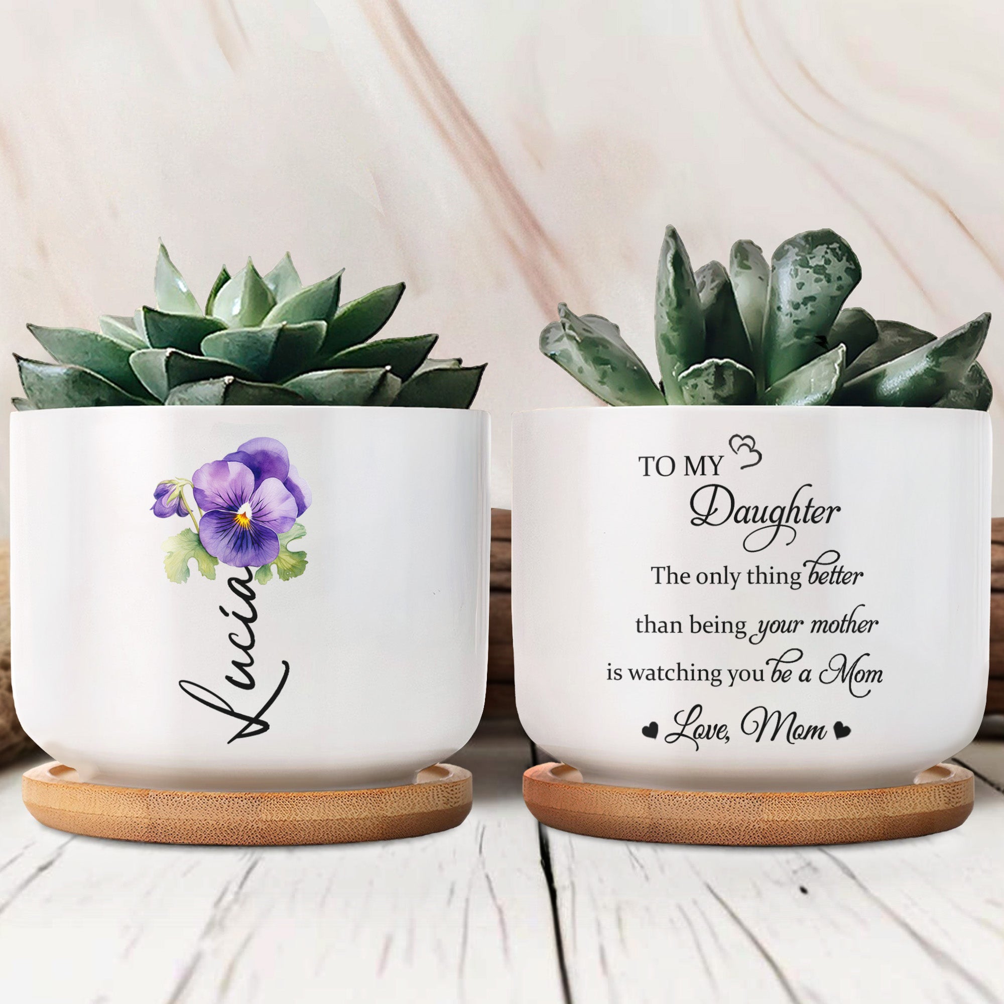 To My Daughter, The Only Thing Better Than Being Your Mother, Pansy Flower And Heart