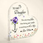 To My Daughter Love From Mom Featuring Flowers And Butterflies