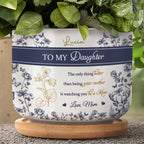 To My Daughter, The Only Thing Better Than Being Your Mother, Flowers and Deer - Personalized Ceramic Plant Pot - DAU156_CEP