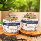 TO MY Daughter, The only thing better than being your mother, Flowers and Deer - Personalized Ceramic Plant Pot - DAU158_CEP
