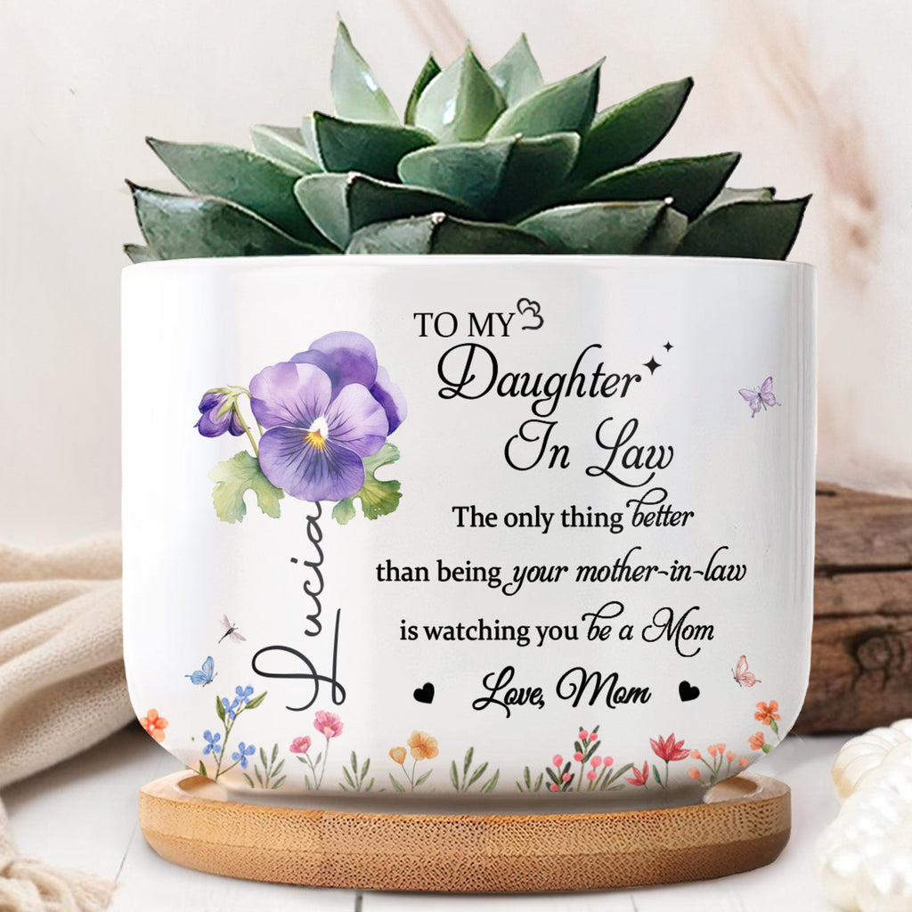 TO MY Daughter In Law, The Only Thing Better, Pansy Flowers And Butterflies
