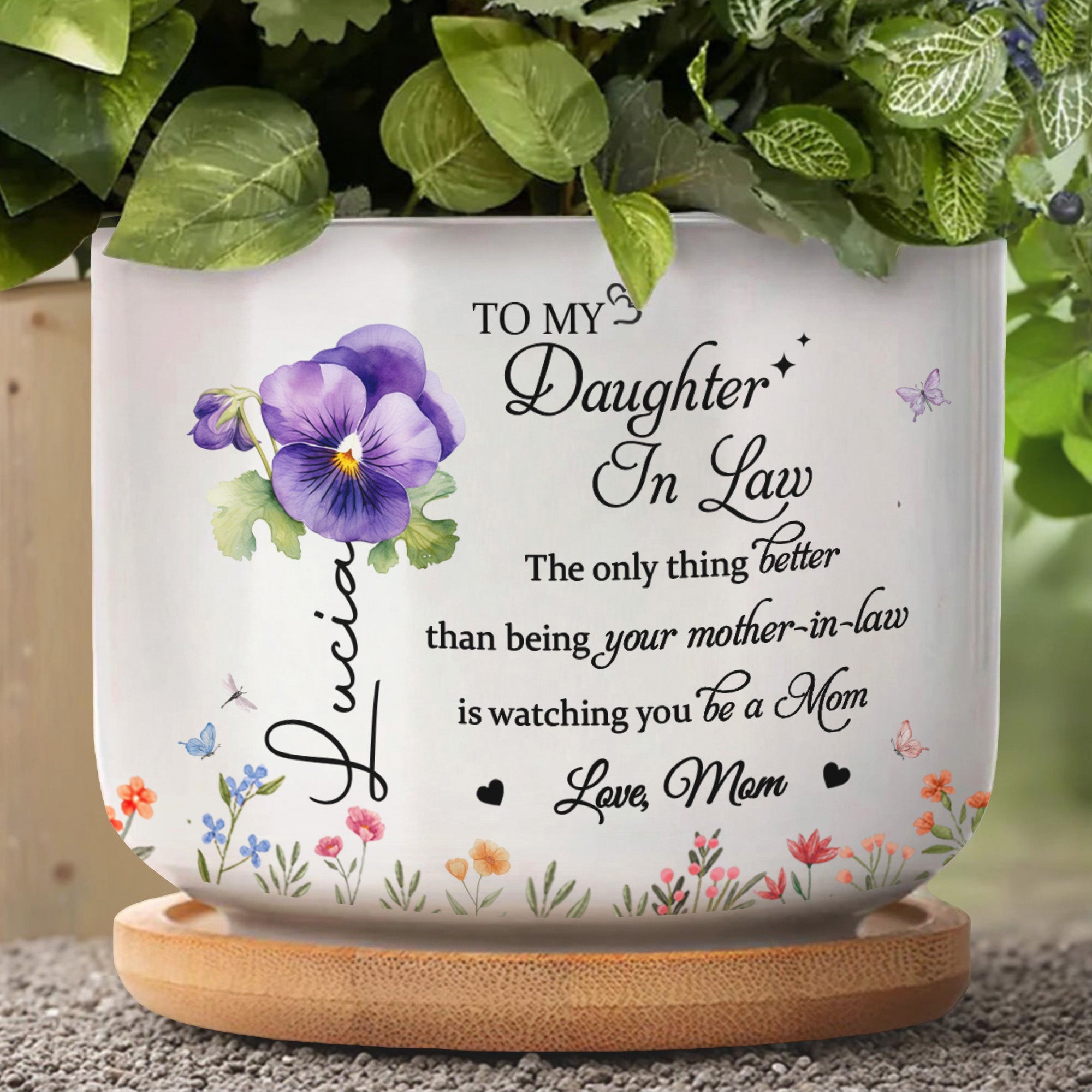 TO MY Daughter In Law, The Only Thing Better, Pansy Flowers And Butterflies
