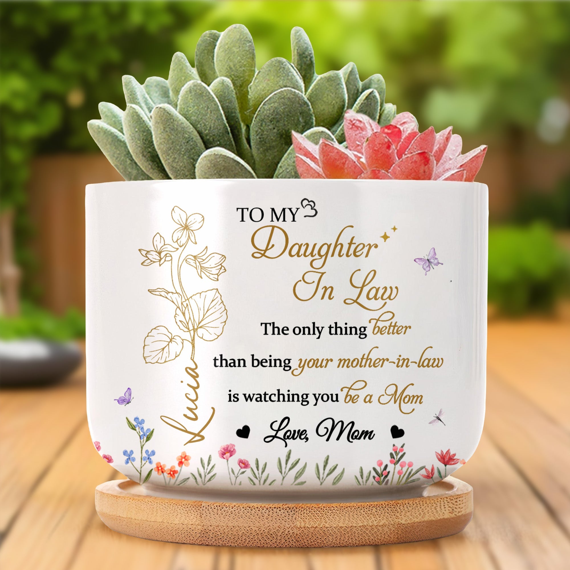 To My Daughter In Law, Watching You Be a Mom, Flowers and Hearts