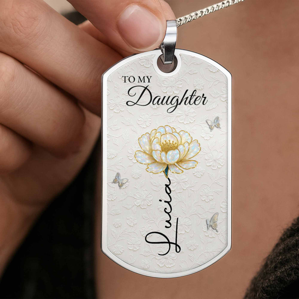 To My Daughter, Rose And Butterflies Love Message