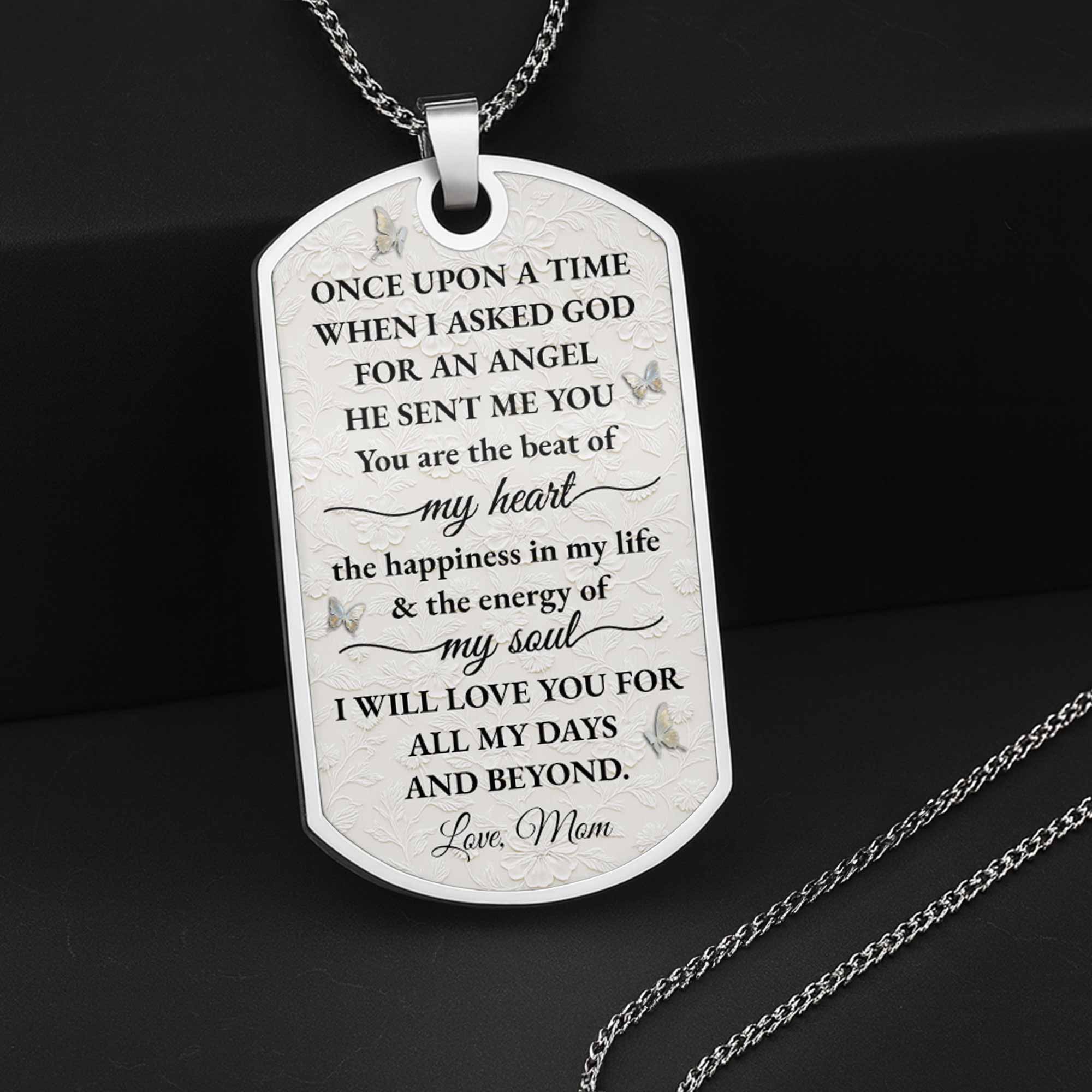 To My Daughter, Rose And Butterflies Love Message