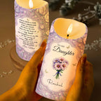 To My Daughter, You Are The Beat Of My Heart, Flowers And Leaves Design