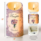 To My Daughter, You Are The Beat Of My Heart, Flowers And Leaves Design