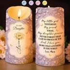 To My Daughter, Proud Of You, Flowers And Butterfly Design