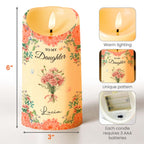 To My Daughter With Beautiful Floral Design