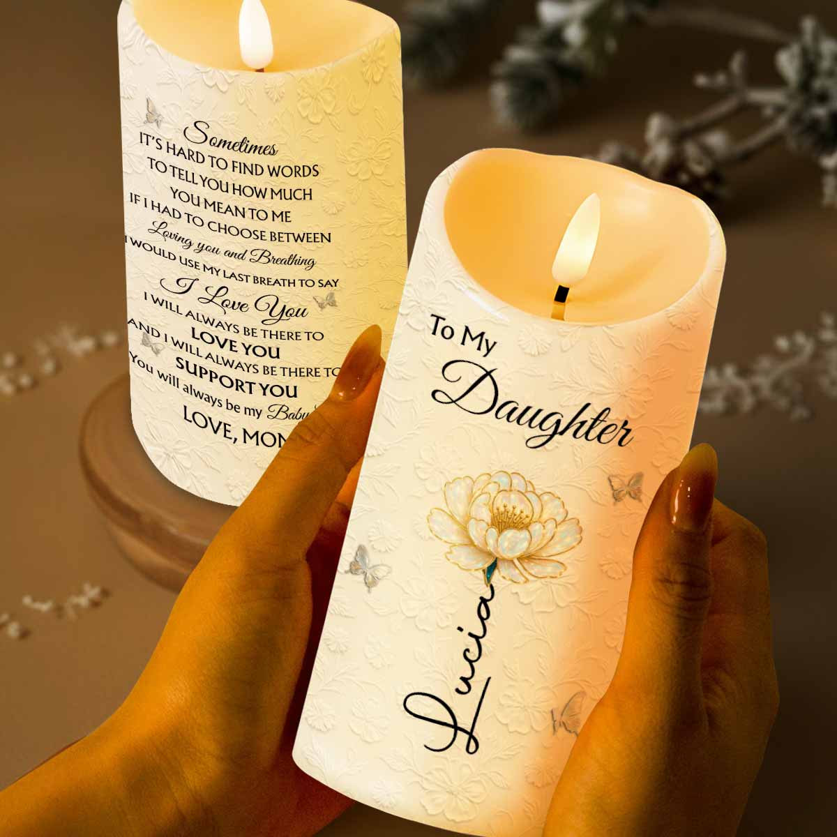 To My Daughter, Flower and Butterflies, I Love You