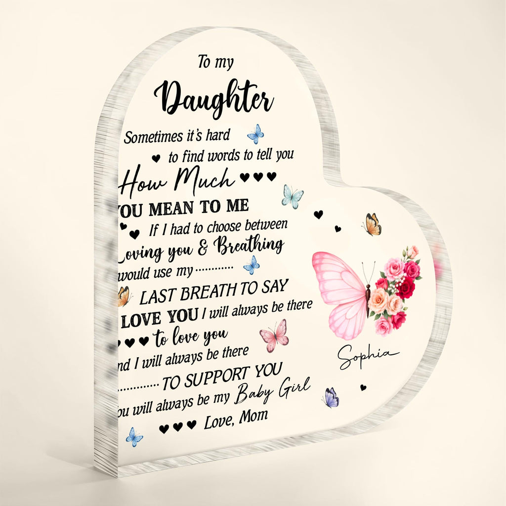 To My Daughter, Butterflies and Flowers Message