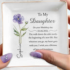 To My Daughter On Your Wedding Day With Purple Flower
