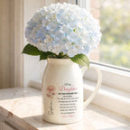 To My Daughter On Your Wedding Day Birth Month Flower - Personalized Ceramic Flower Vase - DAU354_CEV
