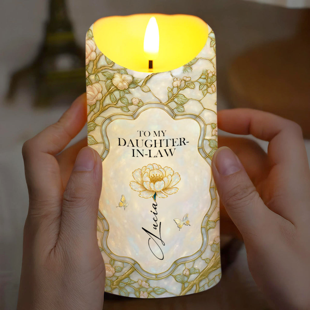 To My Daughter-In-Law, Gift of Life, Flowers and Butterfly Design