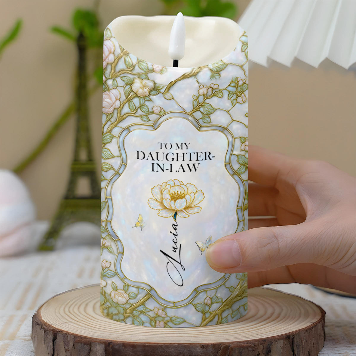 To My Daughter-In-Law, Gift of Life, Flowers and Butterfly Design
