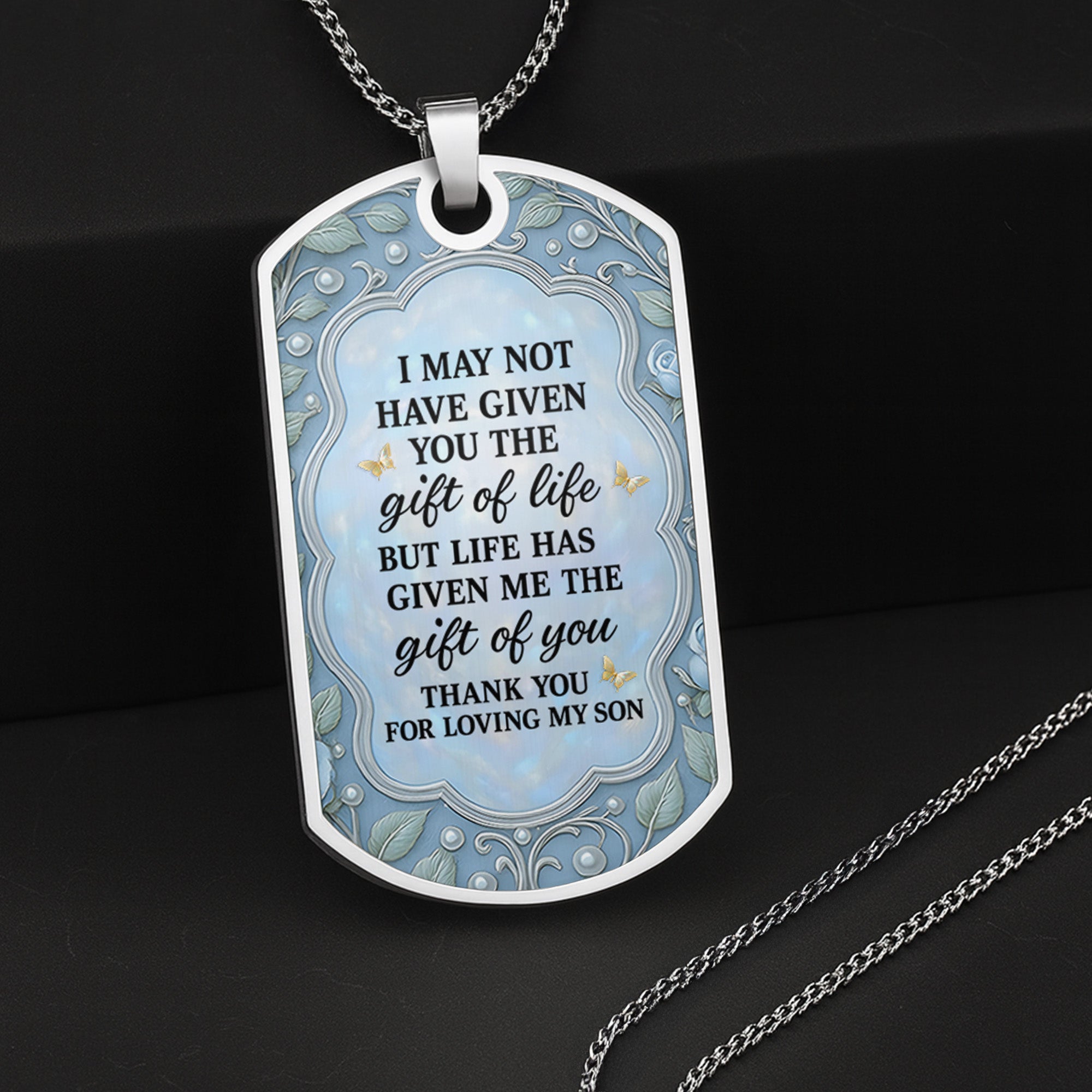 To My Daughter-In-Law, Thank You For Loving My Son, Flowers Necklace