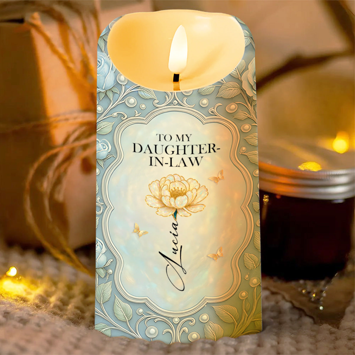 To My Daughter-In-Law, Thank You For Loving My Son, Flower Design