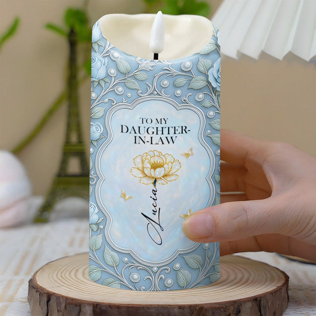 To My Daughter-In-Law, Thank You For Loving My Son, Flower Design