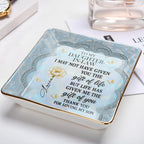 To My Daughter-In-Law, Flowers And Butterflies Beautiful Ceramic Dish