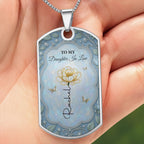 To My Daughter In Law, Flower And Butterflies Necklace
