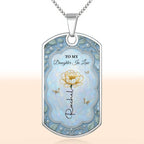To My Daughter In Law, Flower And Butterflies Necklace