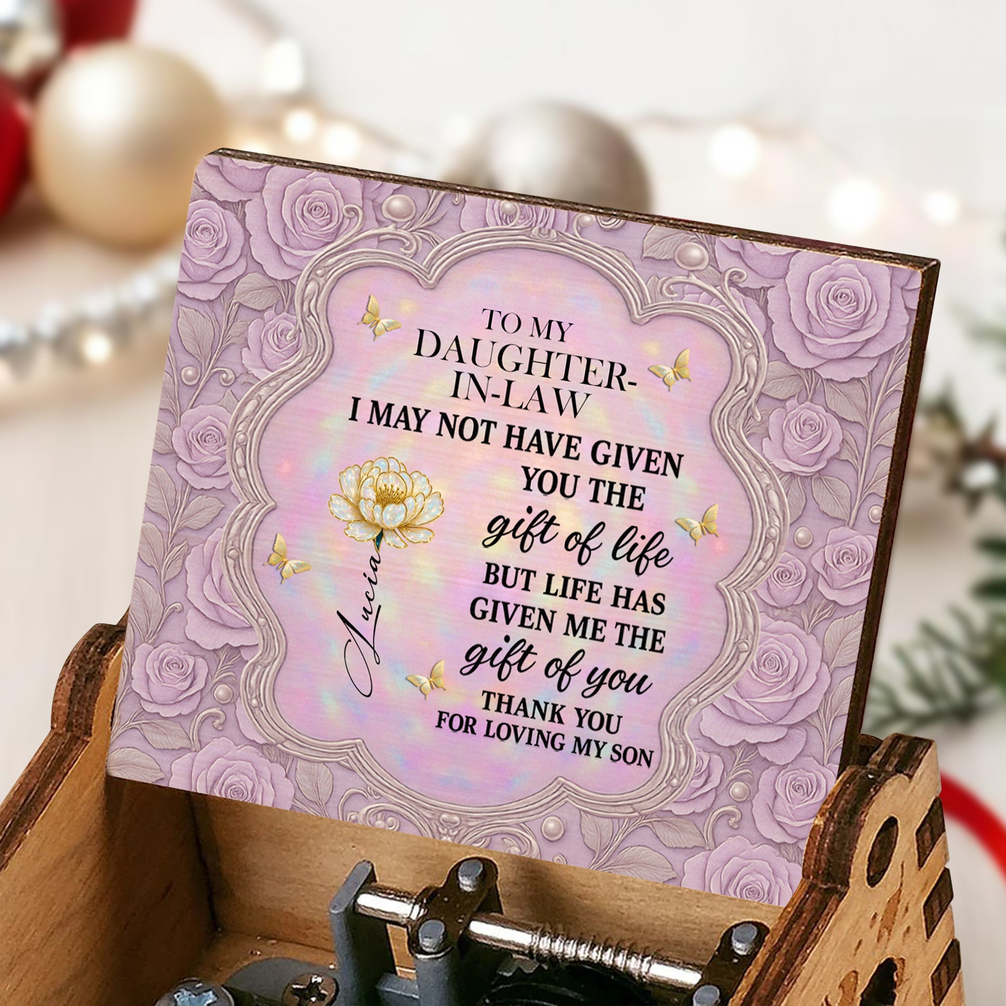 To My Daughter-In-Law, Roses And Butterfly Design
