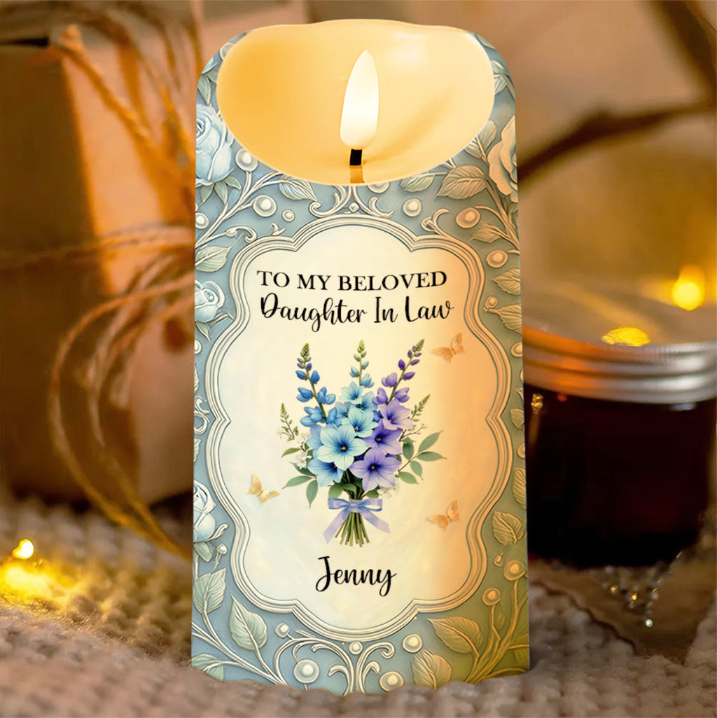 To My Beloved Daughter In Law, Flowers And Hearts
