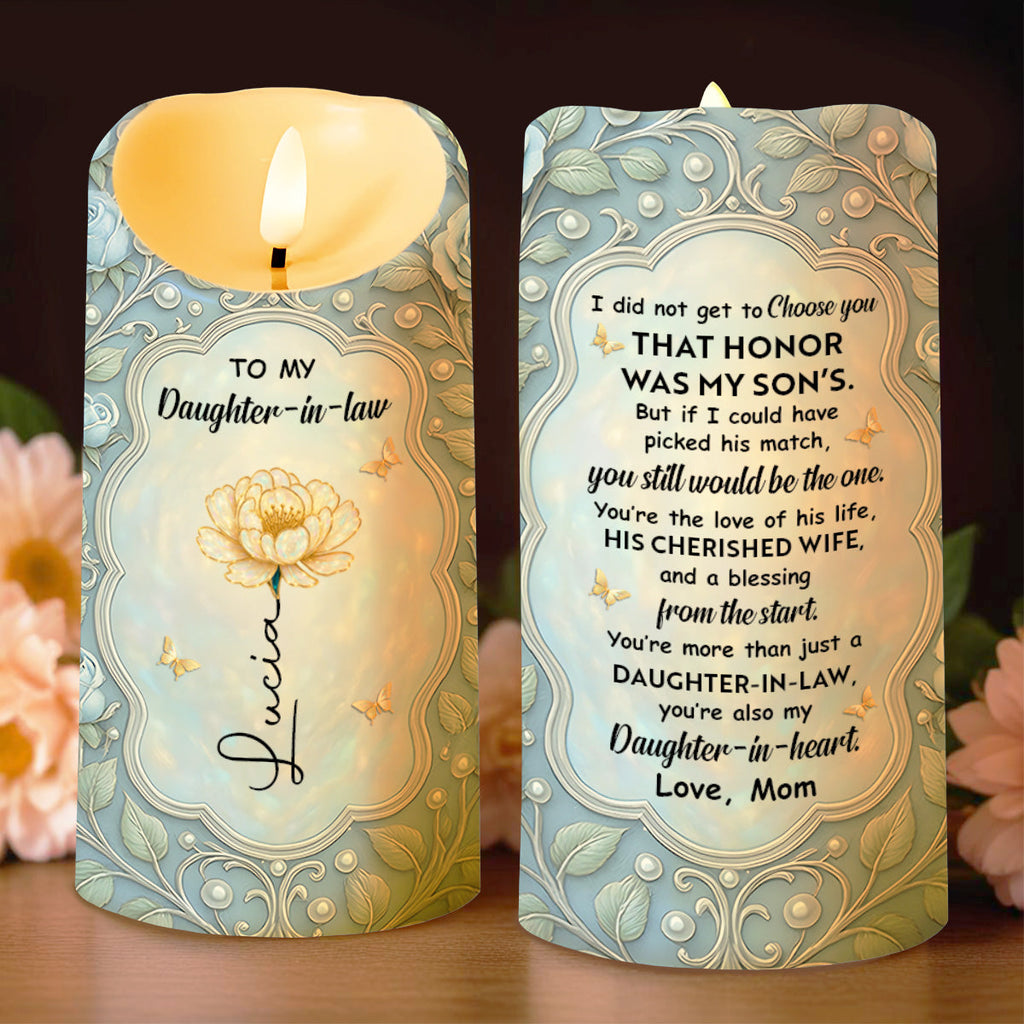 To My Daughter-In-Law, Floral Heart Design